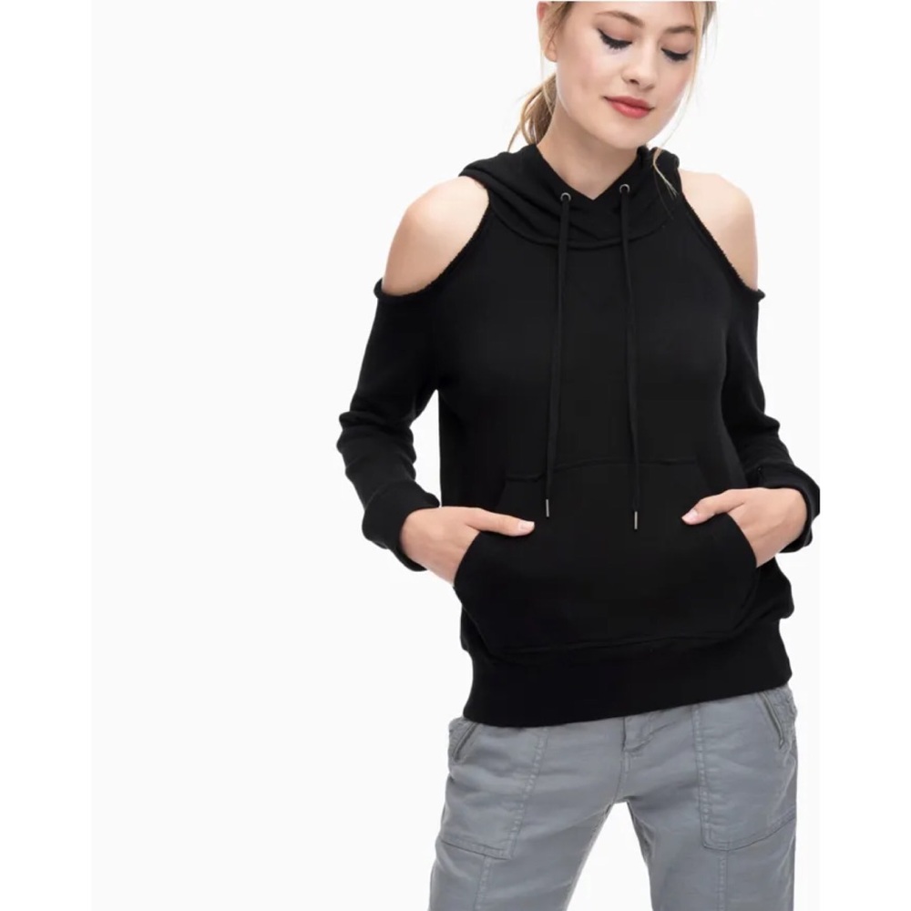 Splendid Soft Cotton Cold Shoulder Sweatshirt
